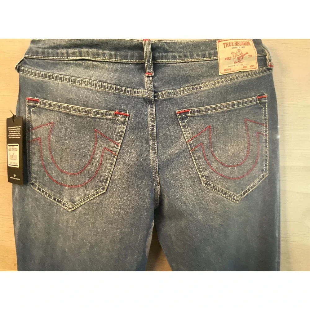 True Religion Rocco Moto Jeans Spiced Orchard Wash Mens 30x32 NWT